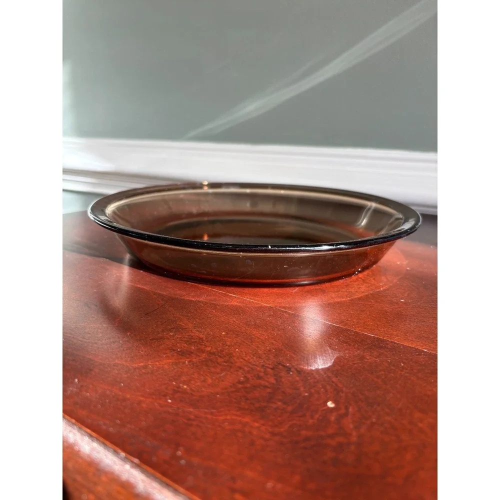 Vintage PYREX #209 Glass Amber Pie Plate Baking Dish